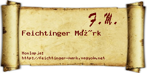 Feichtinger Márk névjegykártya